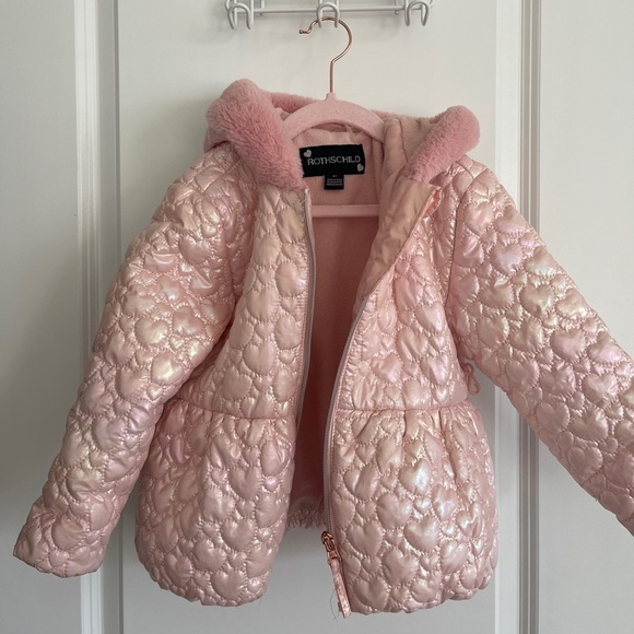 Rothschild Other - Rothschild Shimmering Pink Kids Puffer Coat